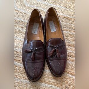 Mezlan Havana Size 11 Elegant Tassel Slip On Dress Shoes